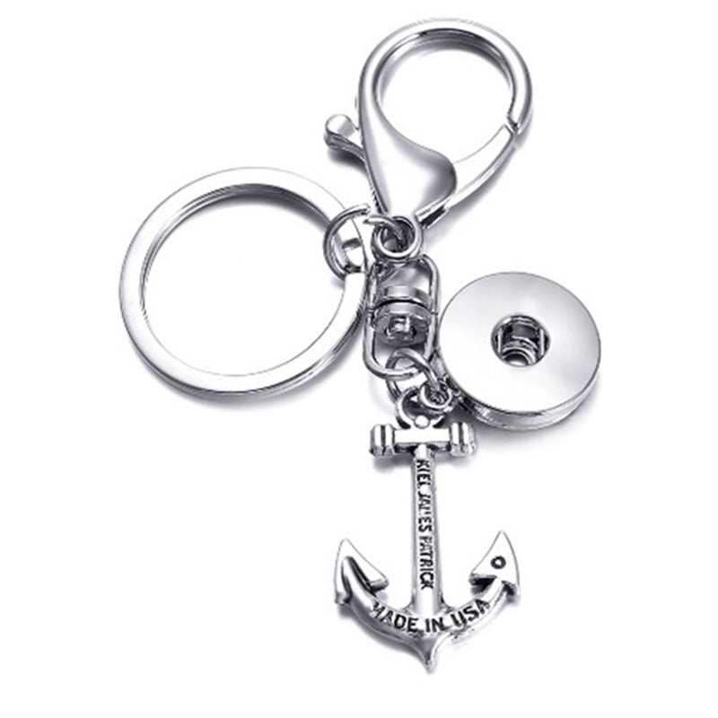 Wholesale Button alloy accessories DIY keychain